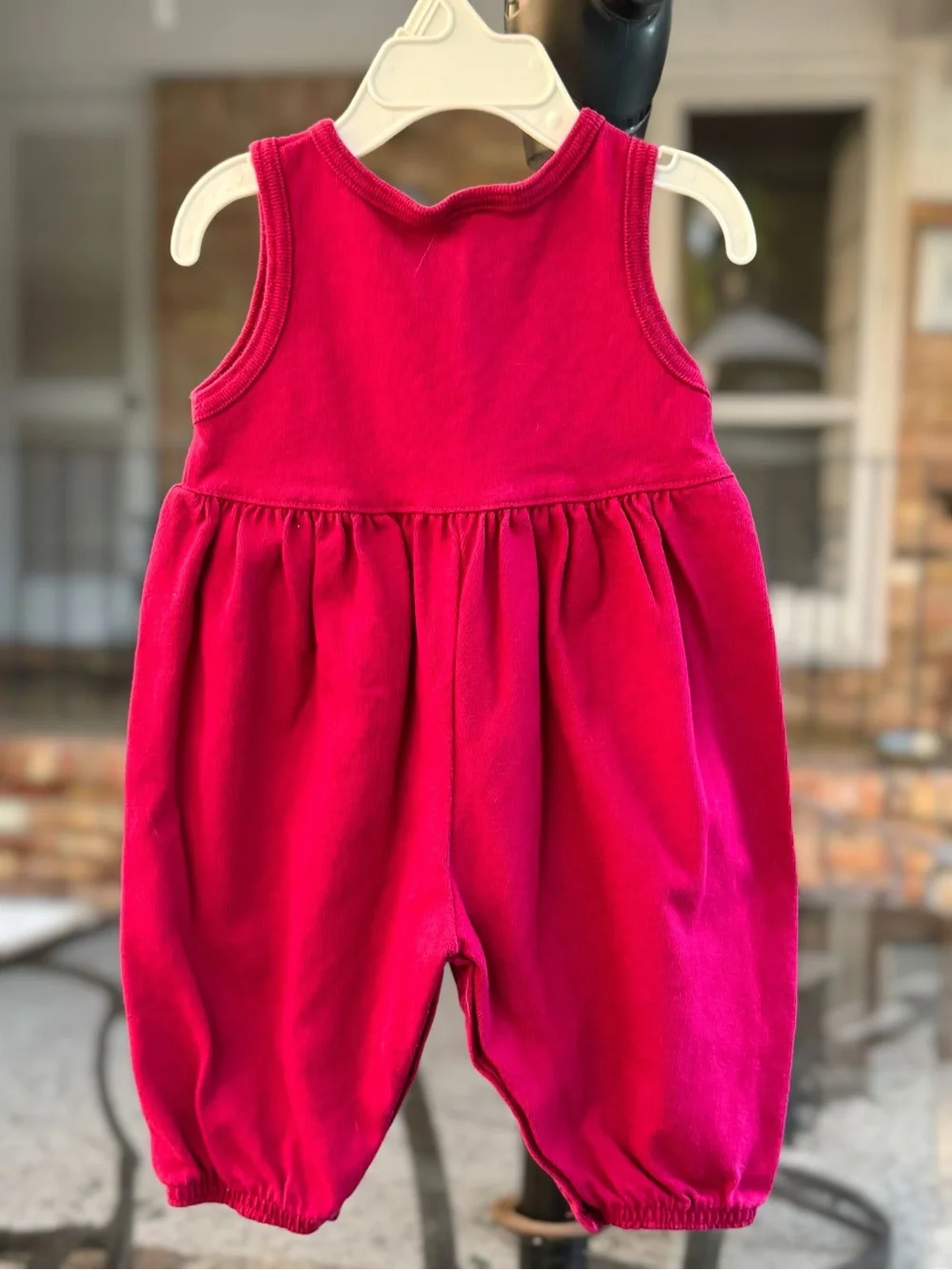 Vintage Carter's Red Baby Overalls Romper, 3-6M